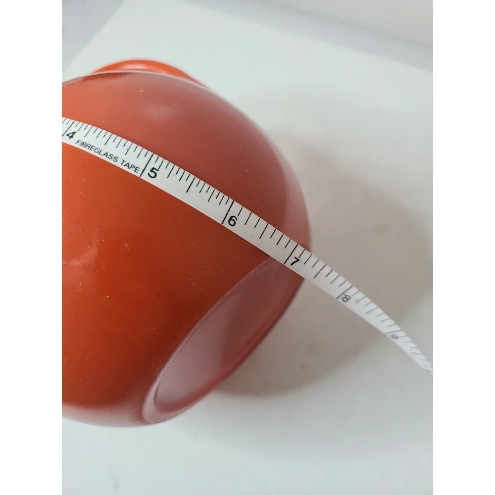 Vintage Anchor Hocking Tilted Ball Pitcher‎ Jug Orange Depression Glass 8 Oz MCM